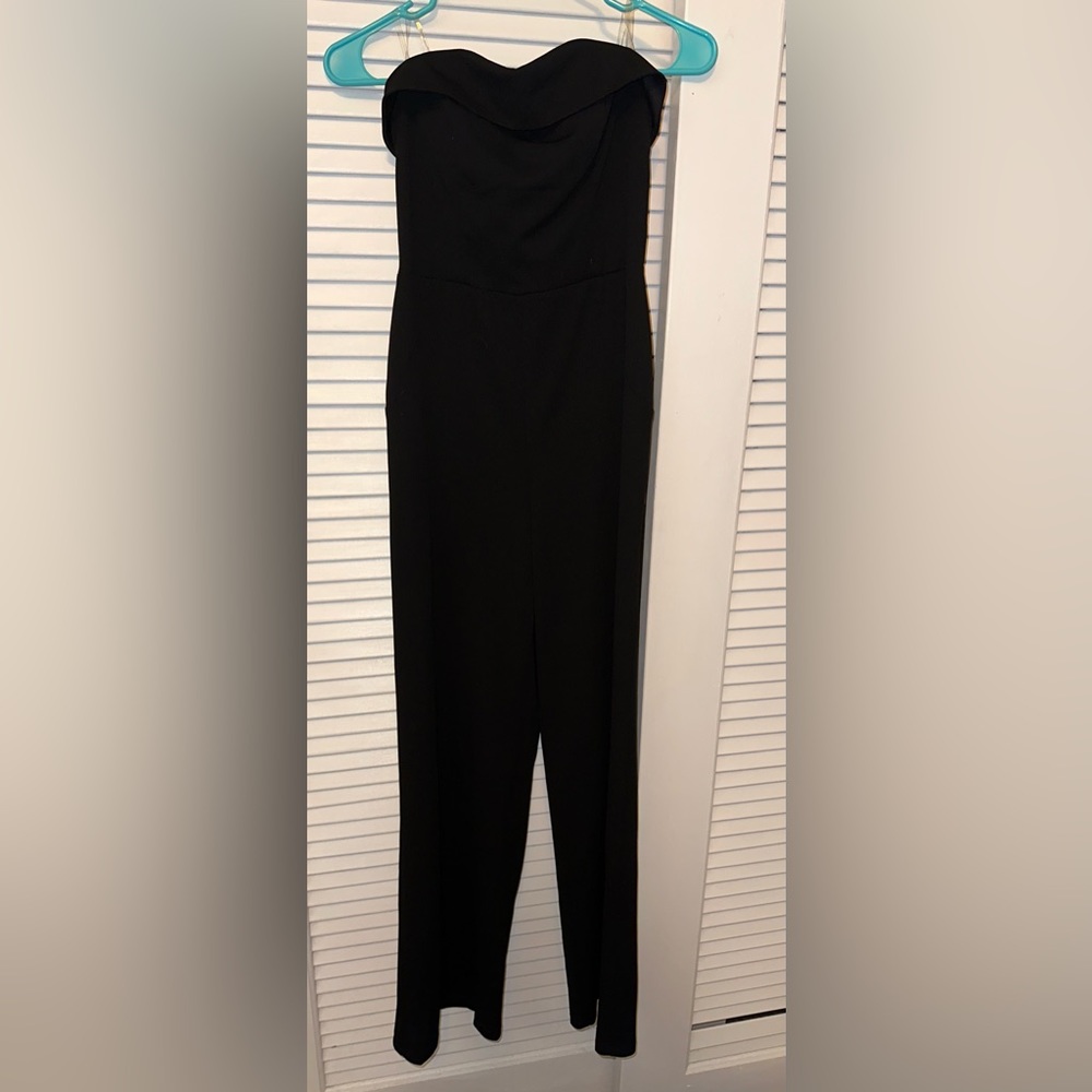 Crystal Sky black strapless jumpsuit size small